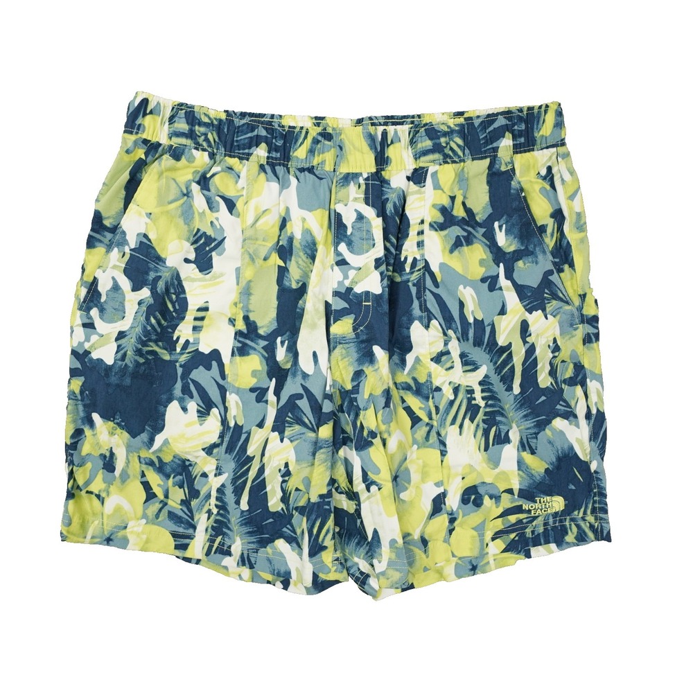 The North Face Swim Trunks Men's Medium Classic Hybrid Flash Dry Green‎ Floral